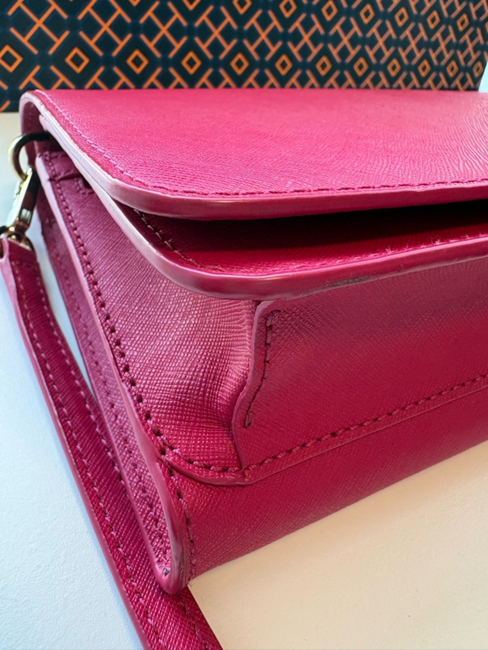 Tory Burch Rose Sachet/Pink Crossbody with dust bag, Tag, Tory Burch shopper bag - Picture 5 of 5
